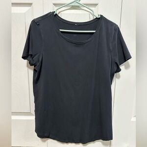 lululemon love curved hem crew neck t size 6 black